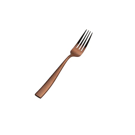 Bon Chef Manhattan, Dinner Fork, Euro, Solid Handle, Matte Finish, 18/10, 8.38" - Rose Gold Matte , set of 12 S3017RGM